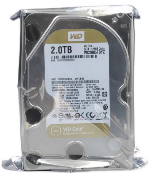 西數(shù)金盤2TB SATA WD2005VBYZ GOLD企業(yè)級(jí)機(jī)械硬盤